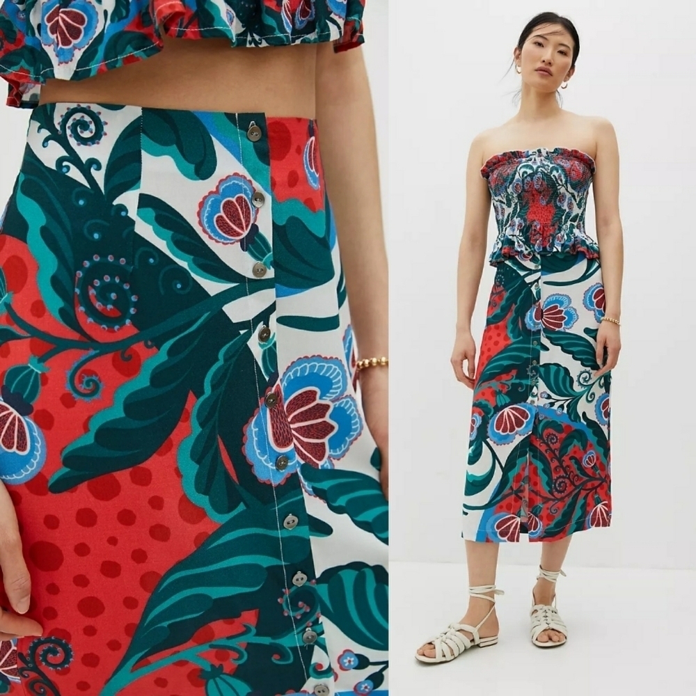 Anthropologie Abstract Skirt Set - Picture 2 of 11